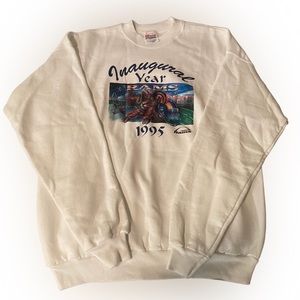 Inaugural Year 1995 St. Louis Rams Crewneck Sweater LA Rams